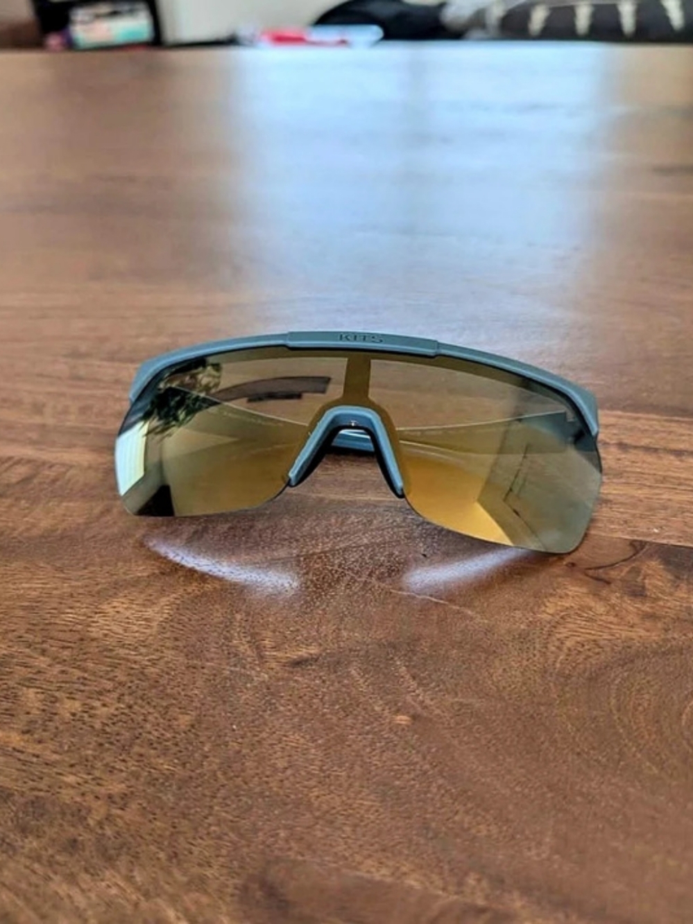 KITS Pace Steel Grey with Gold Mirror Lenses Sunglasses